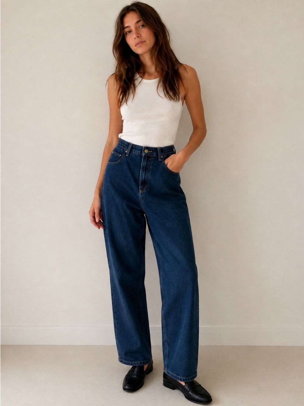 Vintage L.L.Bean High Waisted Comfort Waist Jeans Size 10 Dark Wash
